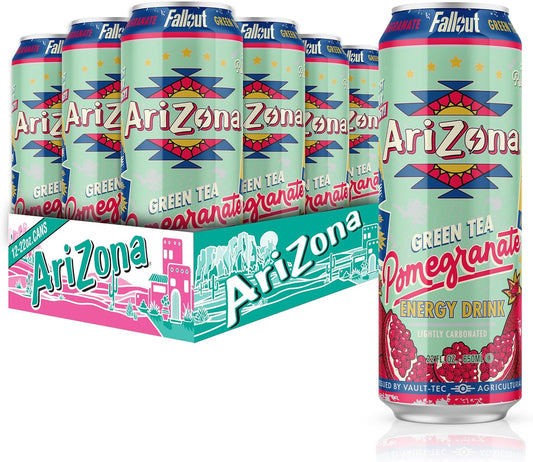 AriZona x Fallout Pomegranate Green Tea - EMPTY CAN - COLLECTIBLE - 12 Pack