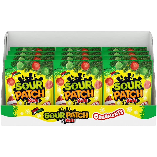 SOUR PATCH KIDS Ornament Holiday Candy, 12-10 oz Bags