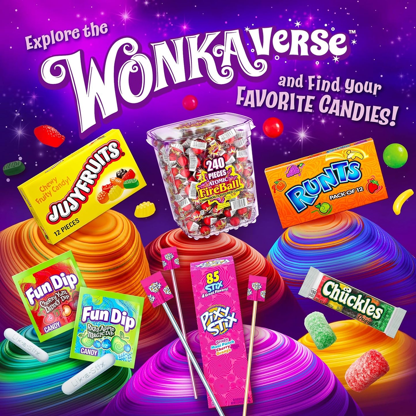 Wonka Bottle Caps Candy Theater Pack