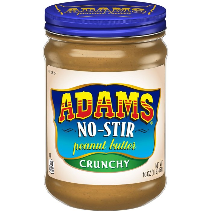 Adams Natural No-Stir Crunchy Peanut Butter, 16-Ounce