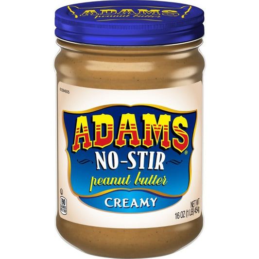 Adams No-Stir Creamy Peanut Butter, 16-Ounce