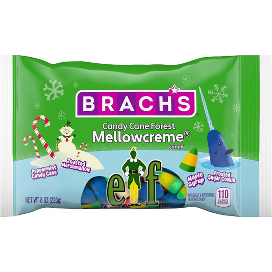 Brach's Holiday Elf Mellowcreme Candy, Christmas Stocking Stuffer Candy, 8oz Bag
