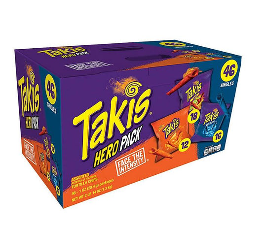 Takis HERO Variety Pack Tortilla Chips (1 oz., 46 pack) - Limited Edition Bundle