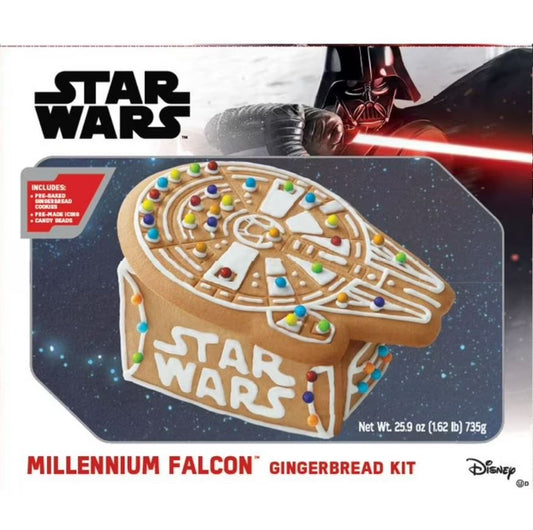 Disney's Star Wars Millennium Falcon Gingerbread Decorating Kit Everything Needed - ULTRA RARE