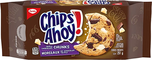 Chips Ahoy! Chunks Triple Chocolate Cookies, 251g Back to School Snacks