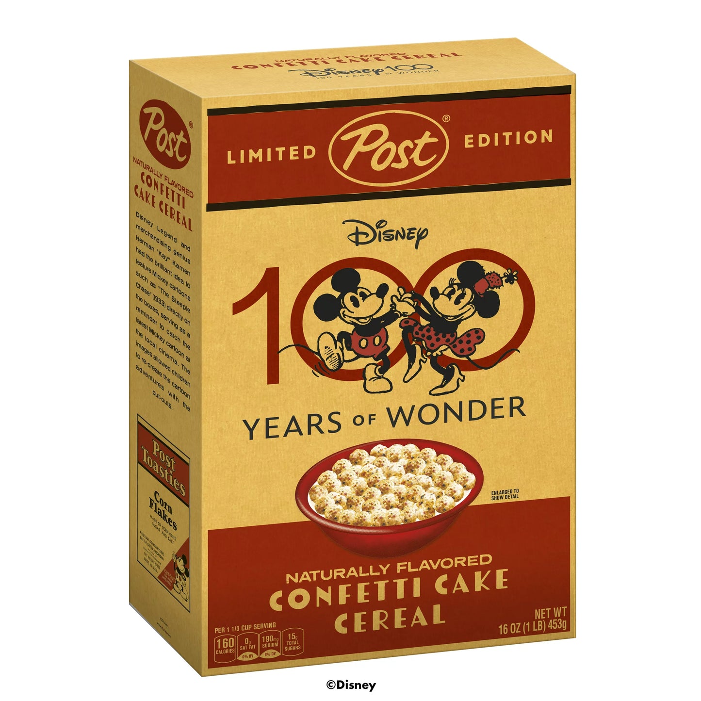 Disney 100 Years Confetti Cake Breakfast Cereal, Limited Edition Collectors Tin - ULTRA RARE COLLECTIABLE - Sold Out