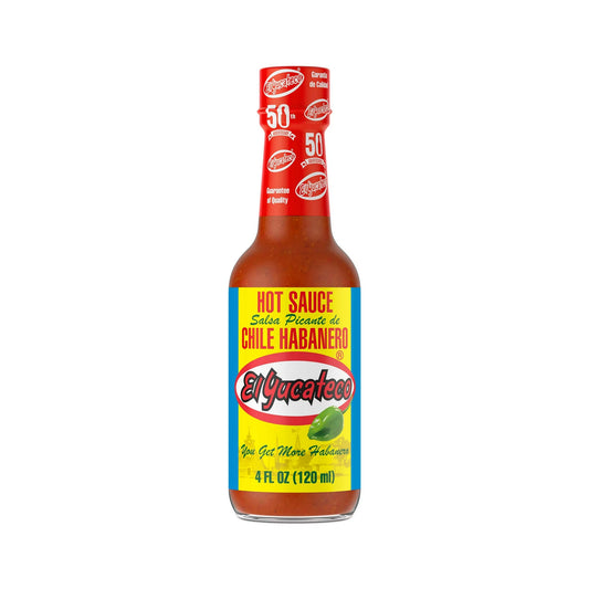 El Yucateco Salsa Picante De Chile Habanero Red Hot Sauce, 4 fl oz