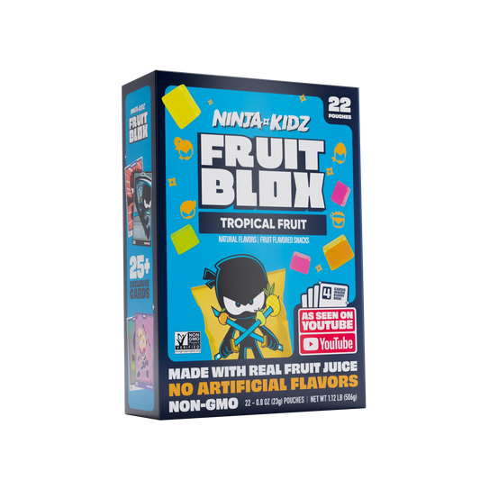 FruitBlox Ninja Kidz Tropical Fruit Snacks, 22 Count