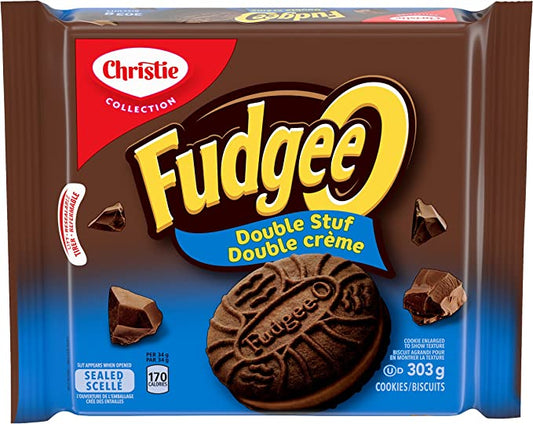 Fudgee-O Double Stuf Chocolate Cookies, 303g