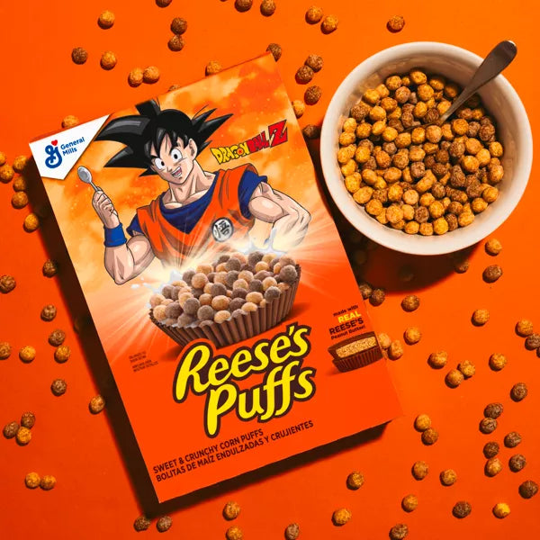 Reese's Puffs Dragon Ball Z  Cereal - Limited Edition - ULTRA RARE - Tax Free - Damaged Box