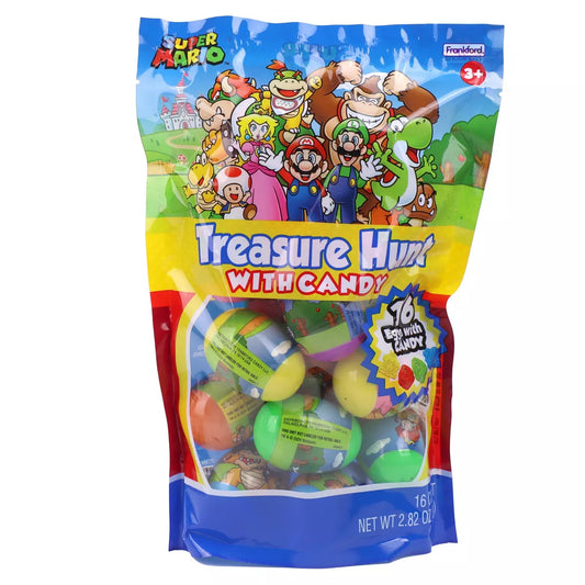 Super Mario Treasure Egg Hunt - 16 Eggs with Candy