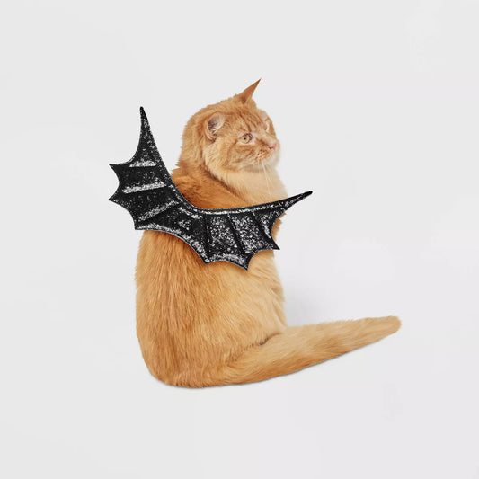 Halloween Black Glitter Wings Cat Costume - Hyde & EEK! Boutique™