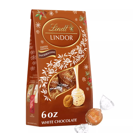 Lindt LINDOR Christmas Snickerdoodle White Chocolate Truffles - 6oz