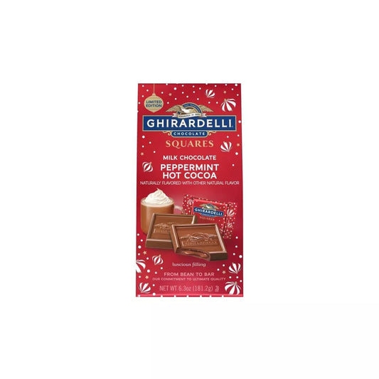 Ghirardelli Milk Chocolate Peppermint Hot Cocoa Squares - 6.3oz