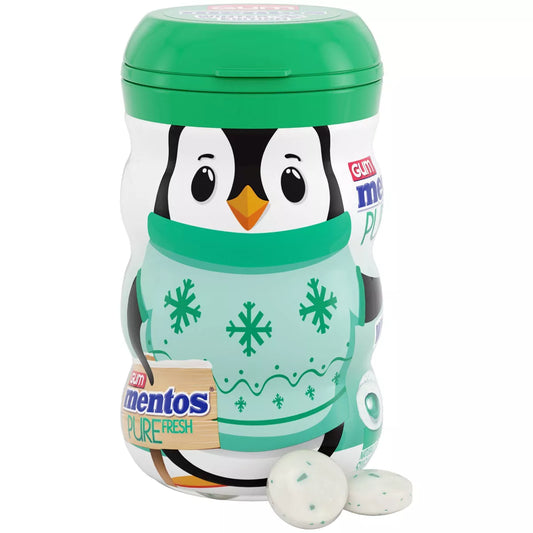 Mentos Spearmint Christmas Penguin Chewing Gum - 3.53oz