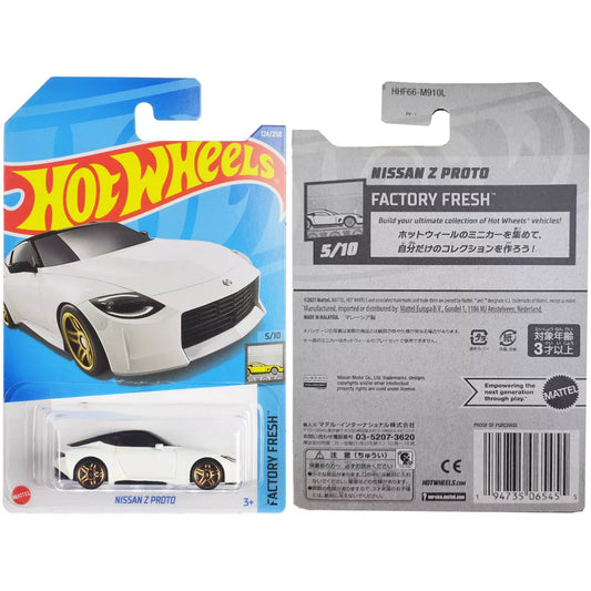 Nissan Z Proto White Metallic with Black Top "Factory Fresh" Series Diecast Model Car by Hot Wheels