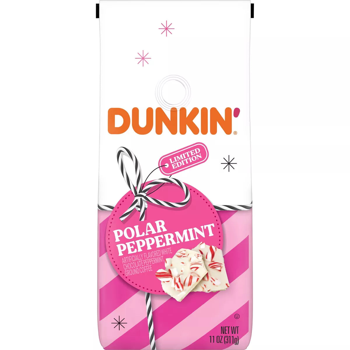 Dunkin' Donuts Polar Peppermint Medium Roast Ground Coffee -11oz