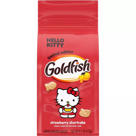 Pepperidge Farm Goldfish Grahams Hellos Kitty Strawberry Shortcake Snack Crackers - 6.1oz - Limited Edition