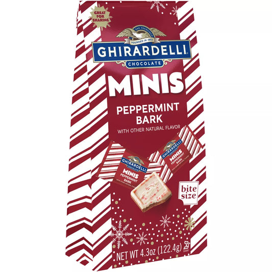 Ghirardelli Christmas Peppermint Bark Chocolate Minis - 4.3oz