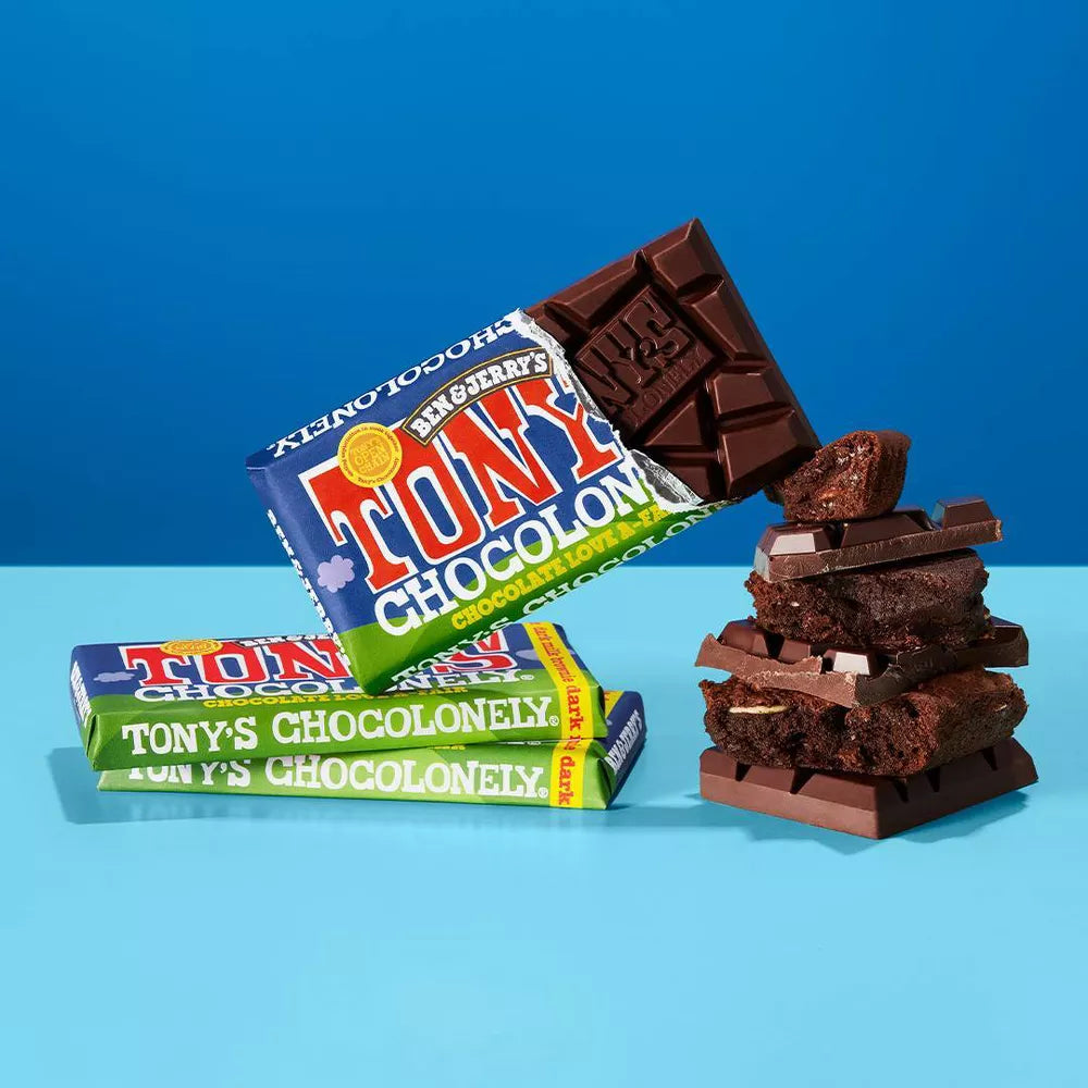 Ben & Jerry's - Tony's Chocolonely Dark Milk Chocolate with Brownie Bar - 6.35oz- Limited Edition