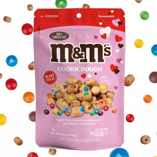M&M's Valentine's Cookie Dough Poppables Stand Up Bag - 8.5oz