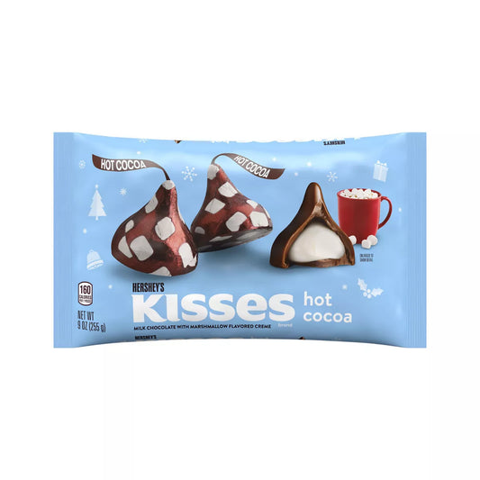 Hershey's Kisses Christmas Hot Cocoa Flavored Milk Chocolate Candy - 9oz