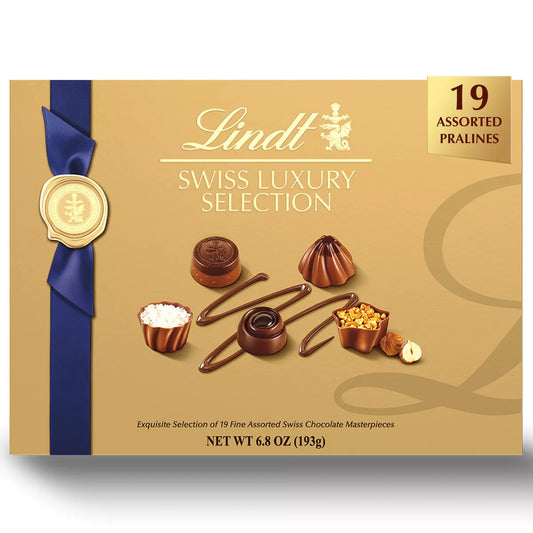 Lindt Swiss Luxury Selection Assorted Chocolate Candy Gift Box - 6.8oz