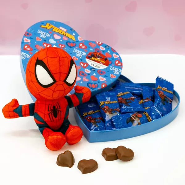 Valentine Spider-Man Heart Box with Plush - 2.96oz