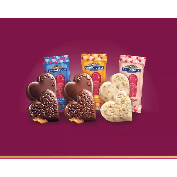 Ghirardelli Valentine's Assorted Chocolate Duet Hearts Bag -4.8oz