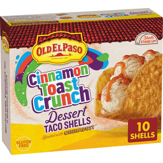 Old El Paso Stand N Stuff Cinnamon Toast Crunch Dessert Taco Shells, 10 Count - LIMITED EDITION