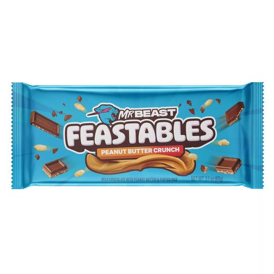 MrBeast Feastables Peanut Butter Crunch Chocolate Bar - Large Full Size - NEW - RARE