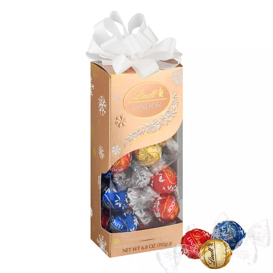 Lindt LINDOR Assorted Chocolate Candy Truffles Traditions Gift Box - 6.8oz