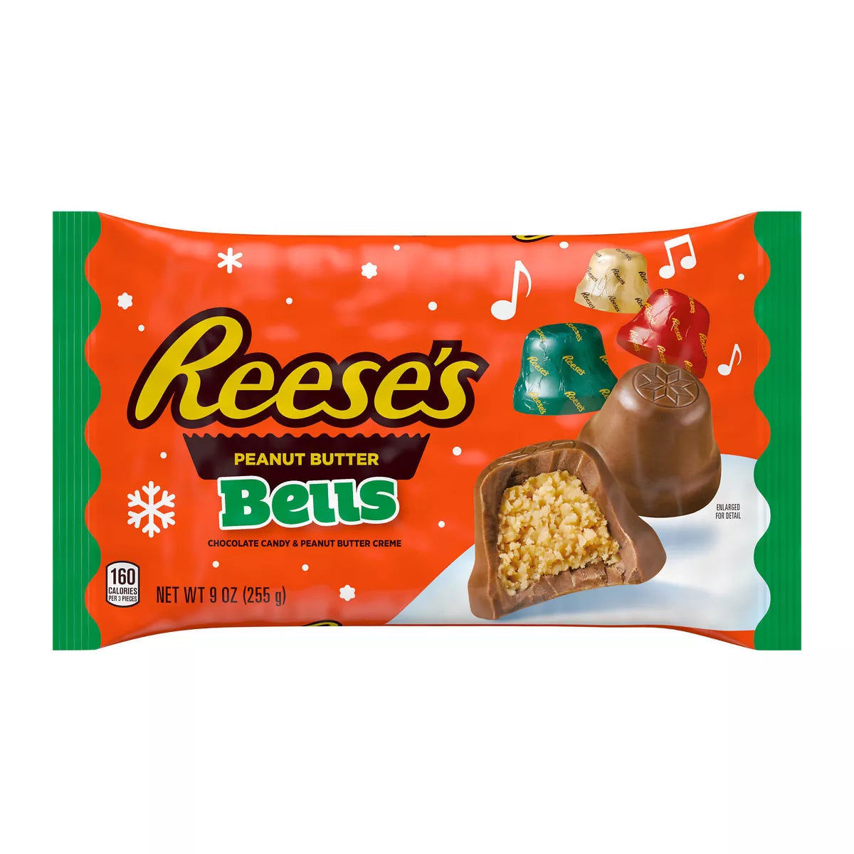 REESE'S Christmas Peanut Butter Crème Bells Candy - 9oz