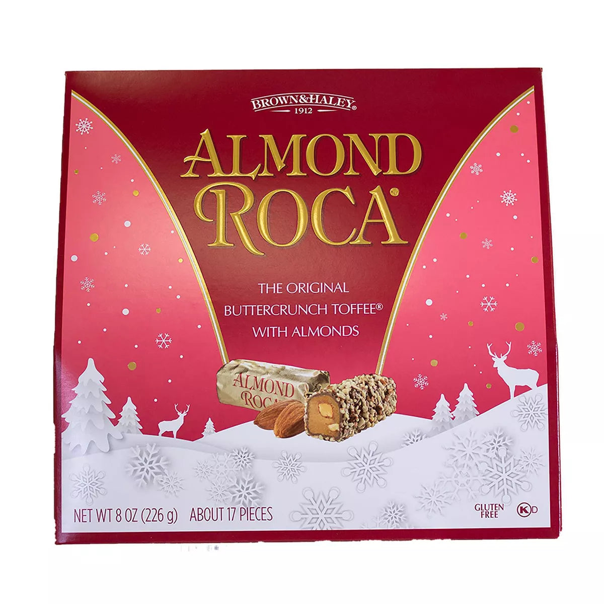 Roca Christmas Almond Buttercrunch Toffee Chocolate - 8oz