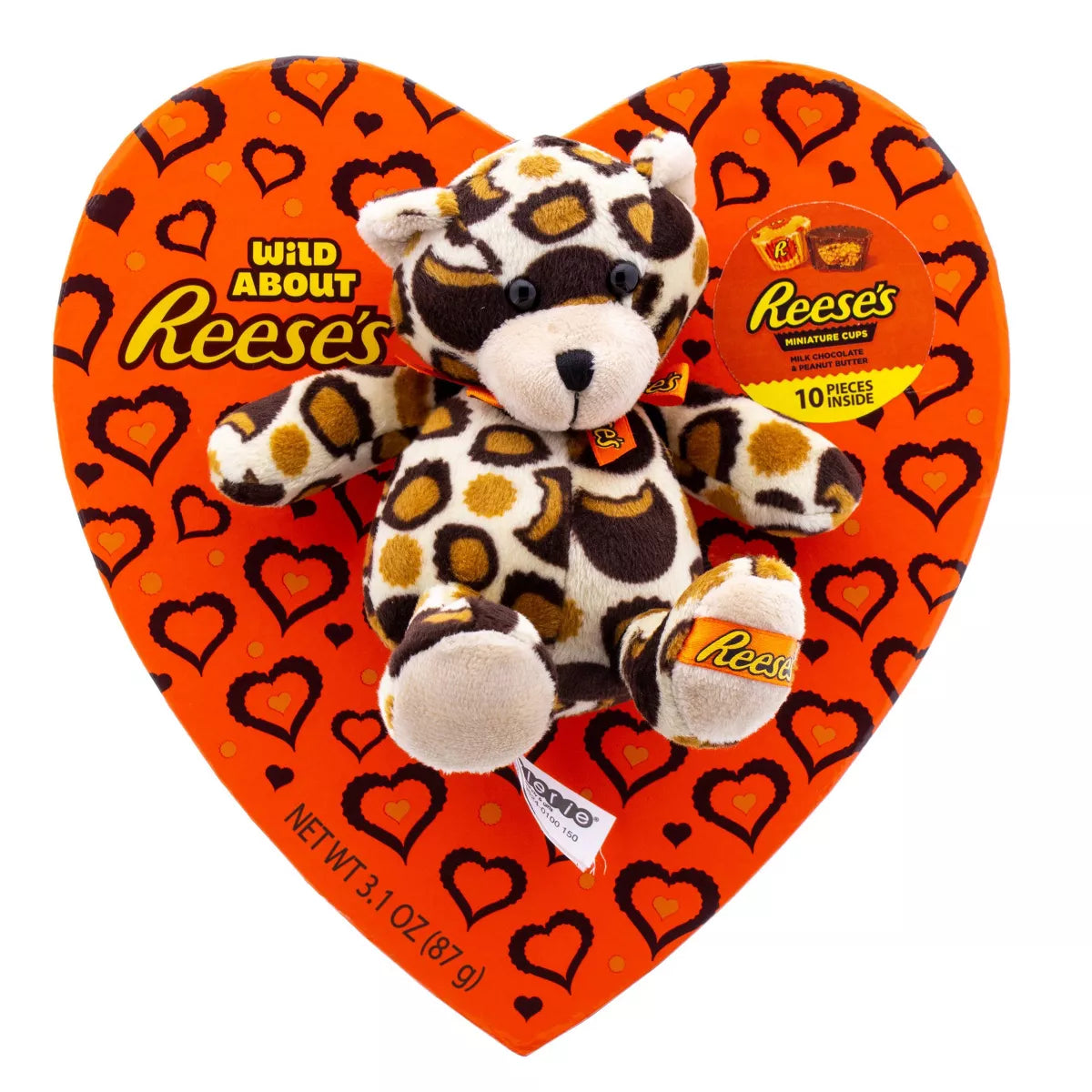 Reese's Valentine's Heart Box with Bear Plush - 3.1oz