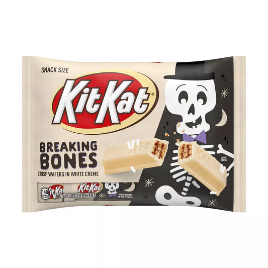 Kit Kat White Crème Breaking Bones Halloween Candy Snack Size - 10.29oz