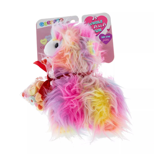 Valentine's Rainbow Llama Plush with Candy - 0.93oz