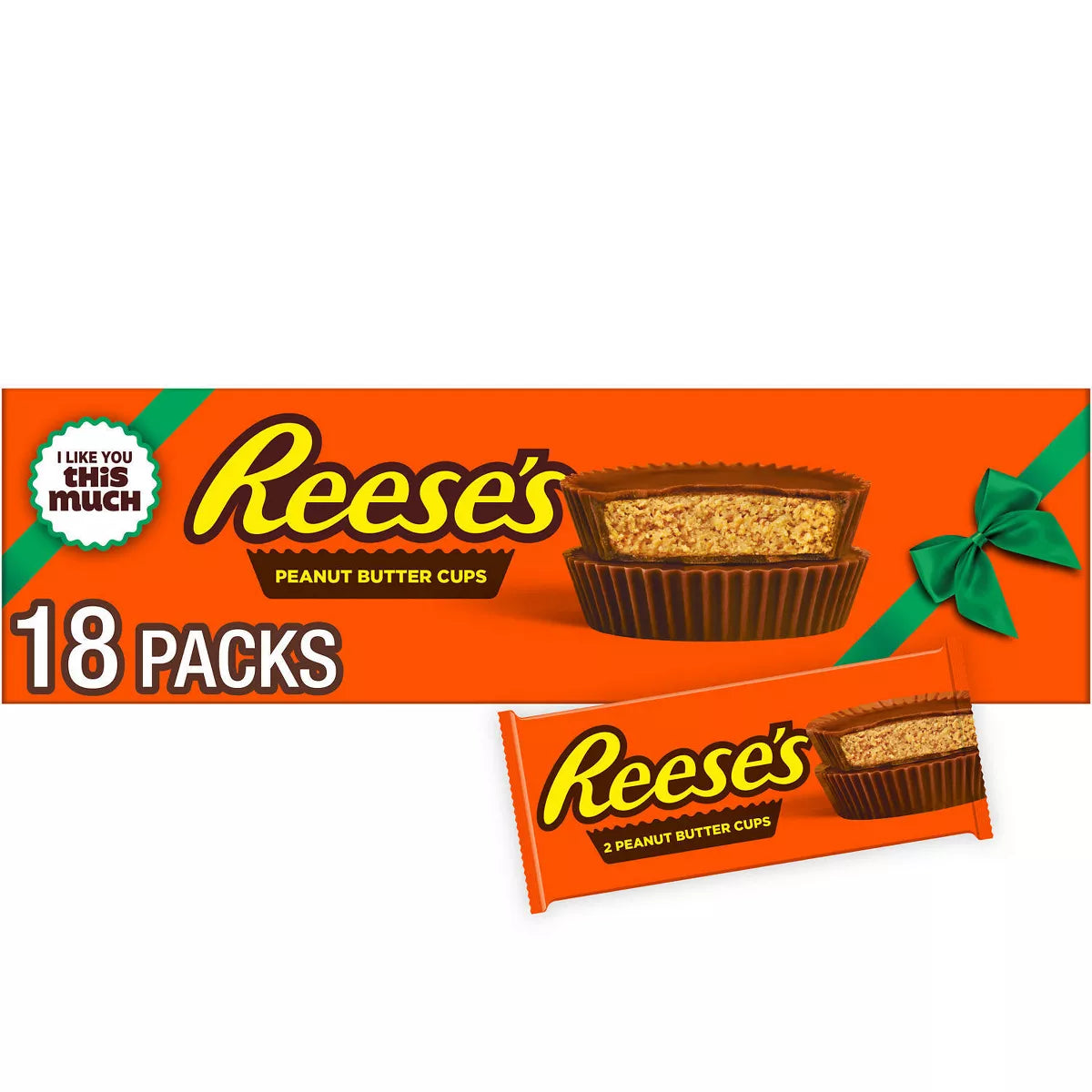 REESE'S Peanut Butter Cups Christmas Candy Yardstick - 27oz/18ct