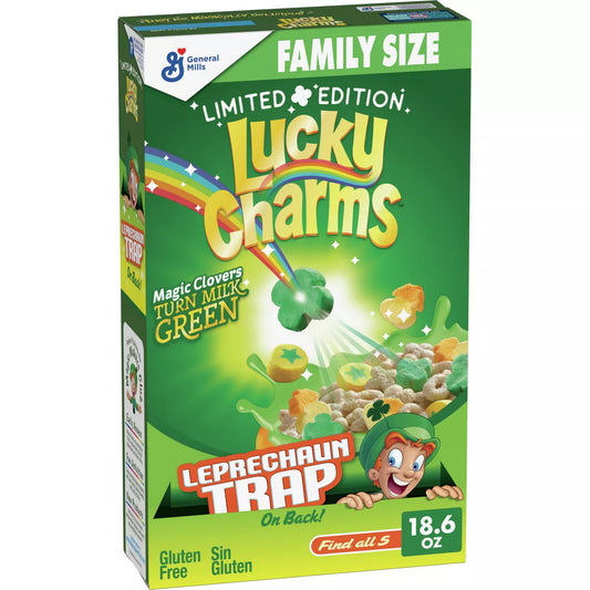 Lucky Charms Saint Patrick's Day Family Size Cereal - 18.6 oz - Easter - ULTRA RARE