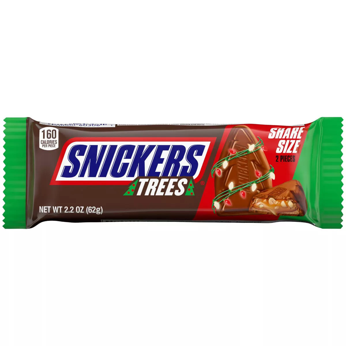 Snickers Christmas Tree Chocolate Candy Bar - 2.20oz