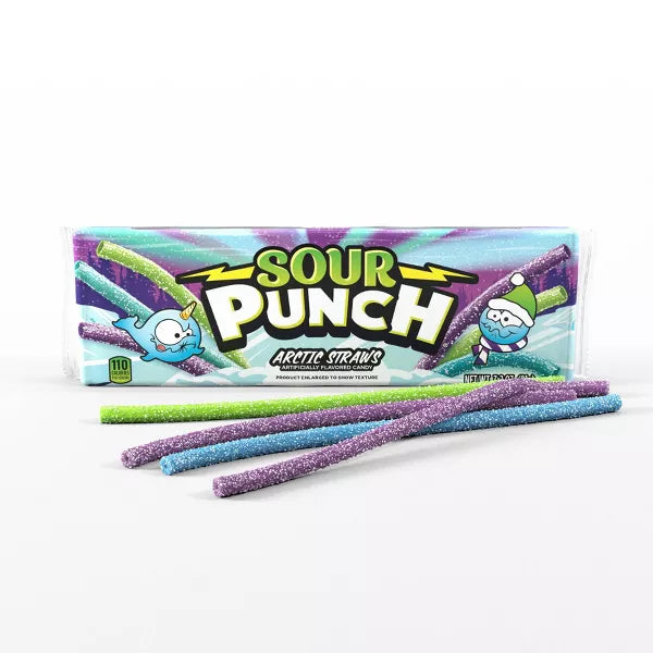 Sour Punch Christmas Artic Straws - 3.2oz - Limited Edition