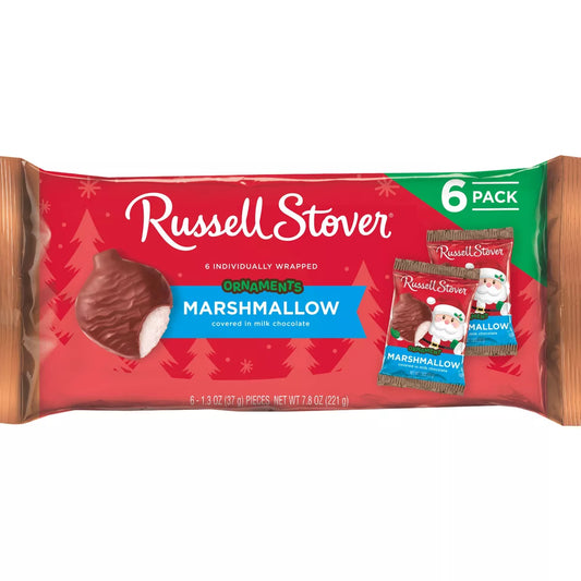 Russell Stover Holiday Milk Chocolate Marshmallow Ornament