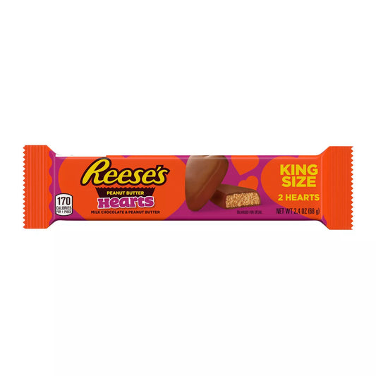 Reese's Valentine's Day King Size Hearts - 2.4oz/2ct