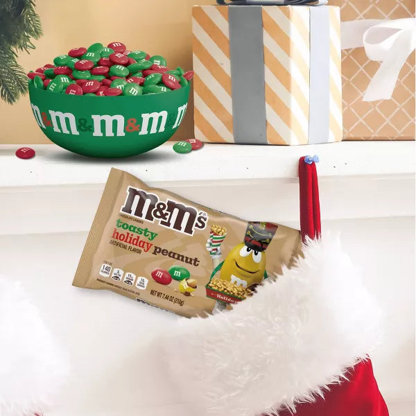 M&M'S Christmas Toasty Peanut Chocolate Candy Bag - 7.44oz