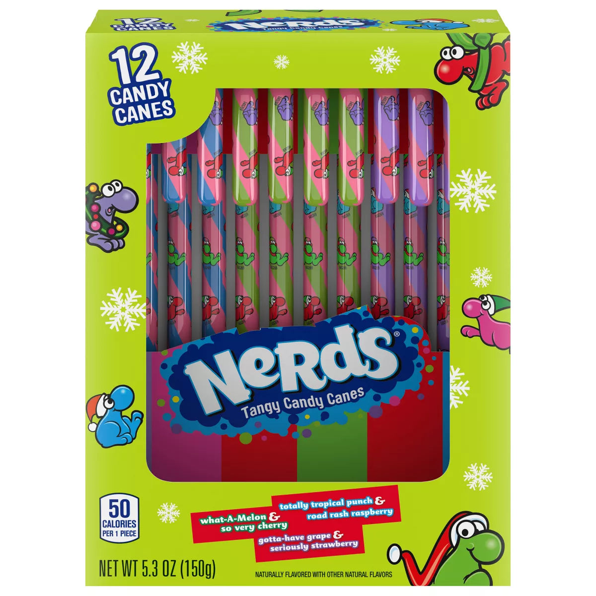 Nerds Candy Canes - 5.3oz/12ct - Limited Edition