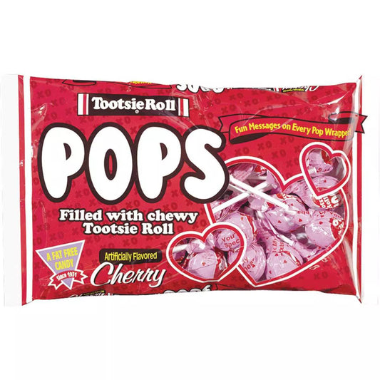 Tootsie Roll Valentine's Cherry Pops - 9.6oz