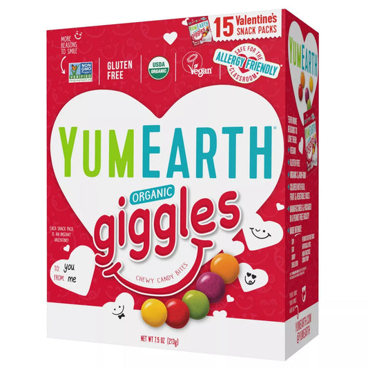 YumEarth Organic Valentine's Giggles Box - 7.5oz/15ct