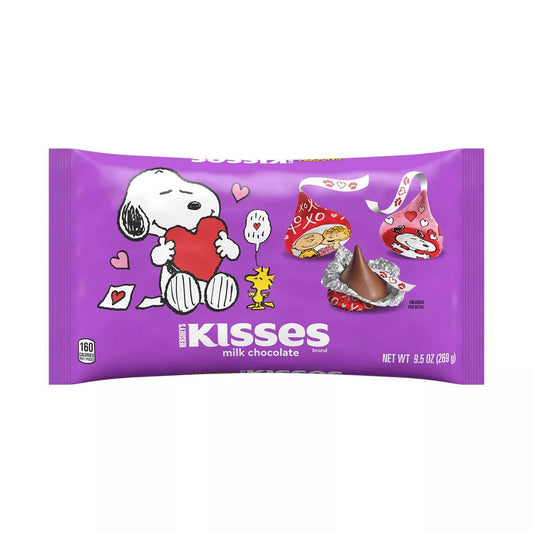 Hershey's Valentine's Kisses Milk Chocolate Snoopy & Friends Foils - 9.5oz/16ct