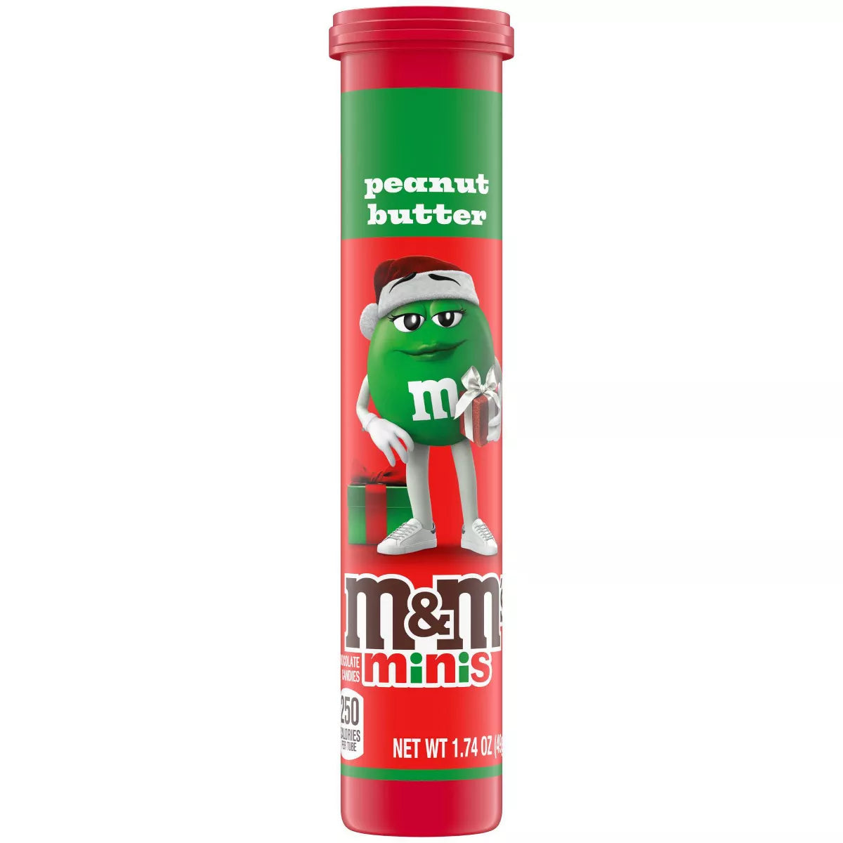 M&M'S Christmas Peanut Butter Minis Megatube Candy Stocking Stuffer - 1.74oz