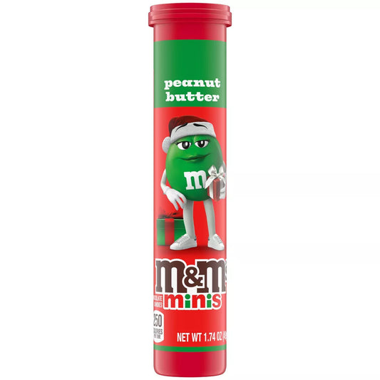 M&M'S Christmas Peanut Butter Minis Megatube Candy Stocking Stuffer - 1.74oz